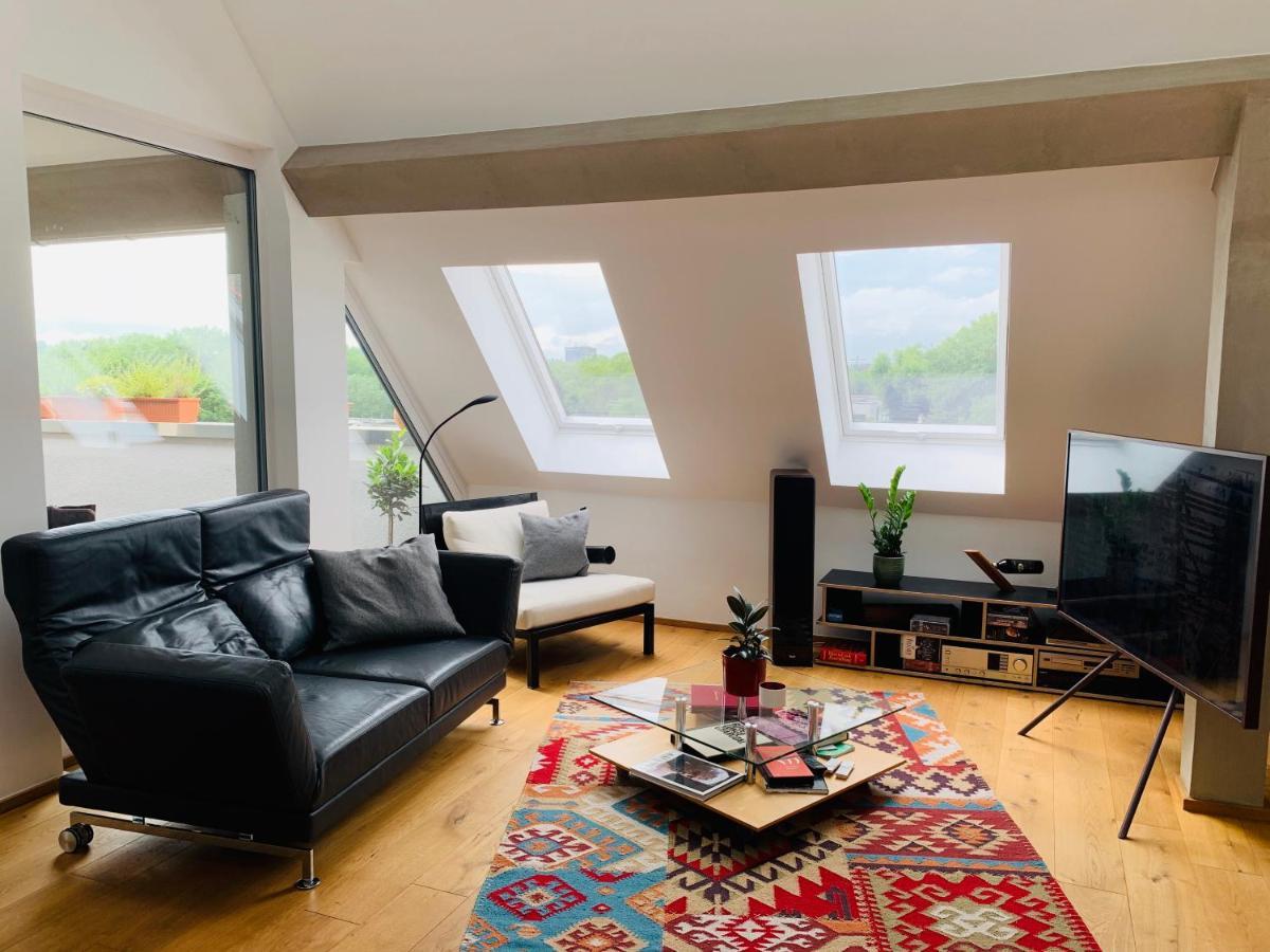Ferienwohnung Exklusives Penthouse im ehemaligen Bunker Hannover Exterior foto