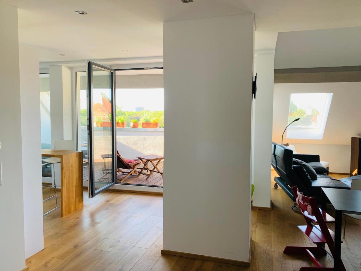Ferienwohnung Exklusives Penthouse im ehemaligen Bunker Hannover Exterior foto